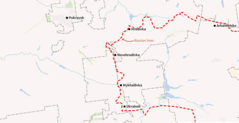 Nga và Ukraine giao tranh ở phía Đông Nam Pokrovsk. Ảnh: ISW
