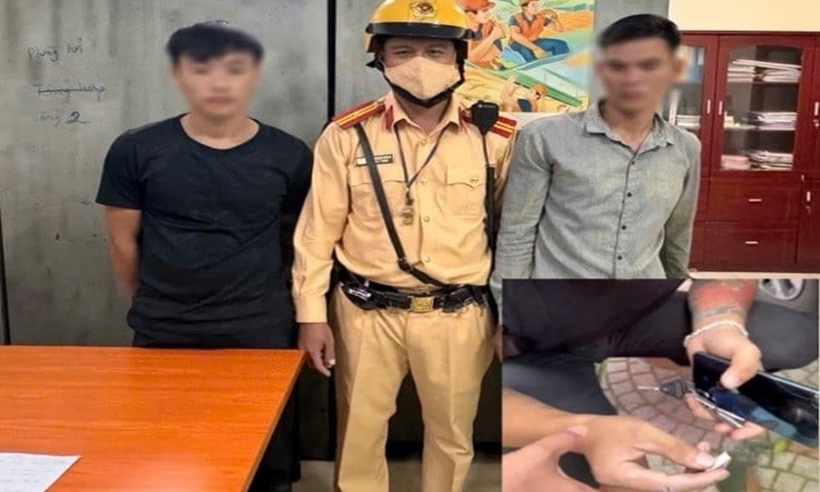 Hai đối tượng tại cơ quan công an. Ảnh: An ninh Thủ đô