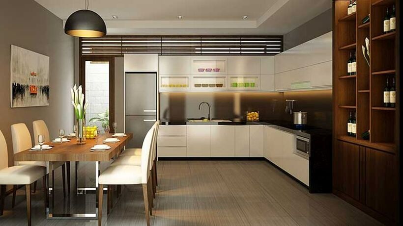 Từ cả góc nhìn phong thủy và khoa học, việc bếp đối diện với toilet đều không được khuyến khích. Ảnh minh họa
