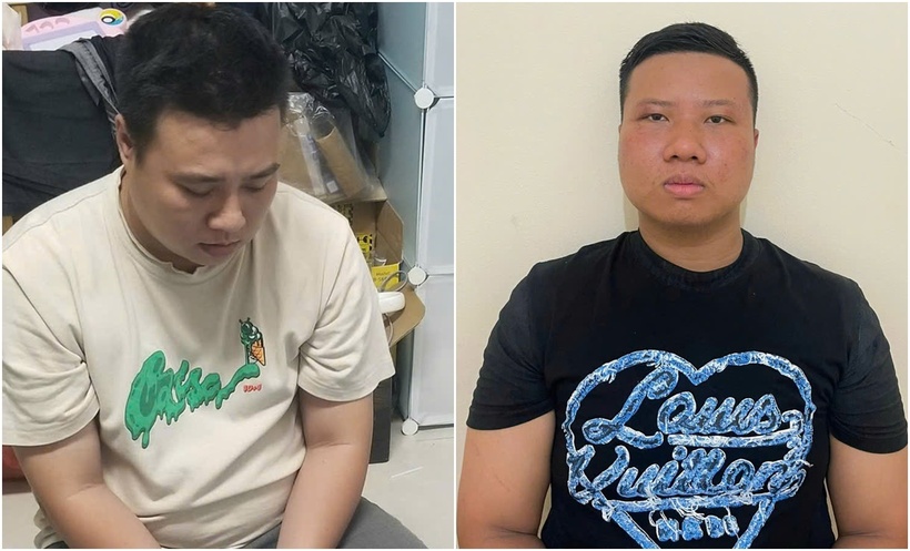 Phan Minh Trung và Phan Minh Hiếu. (Ảnh: Công an)