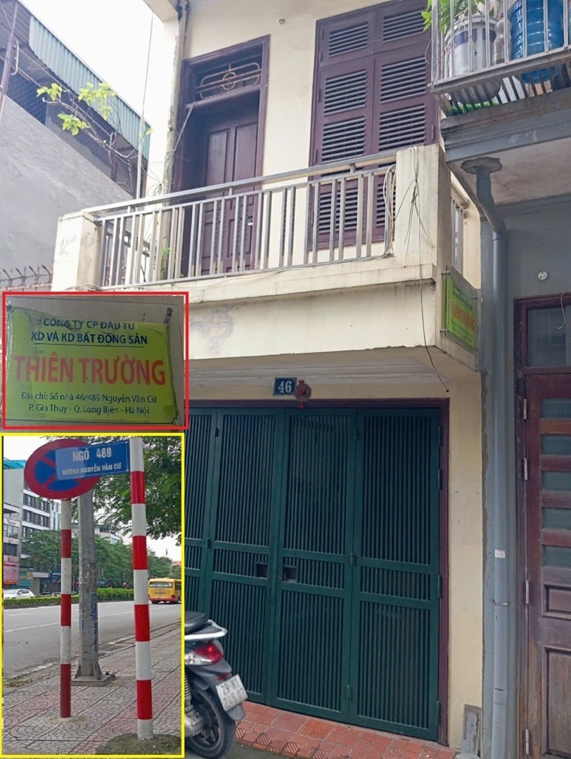 Trụ sở của Công ty Thiên Trường tại số 46 ngõ 489 Nguyễn Văn Cừ, phường Gia Thụy, quận Long Biên, Hà Nội.