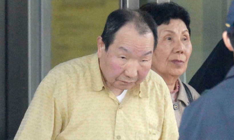 Ông Iwao Hakamada vào ngày được thả năm 2014. Ảnh: Kyodo News/Reuters