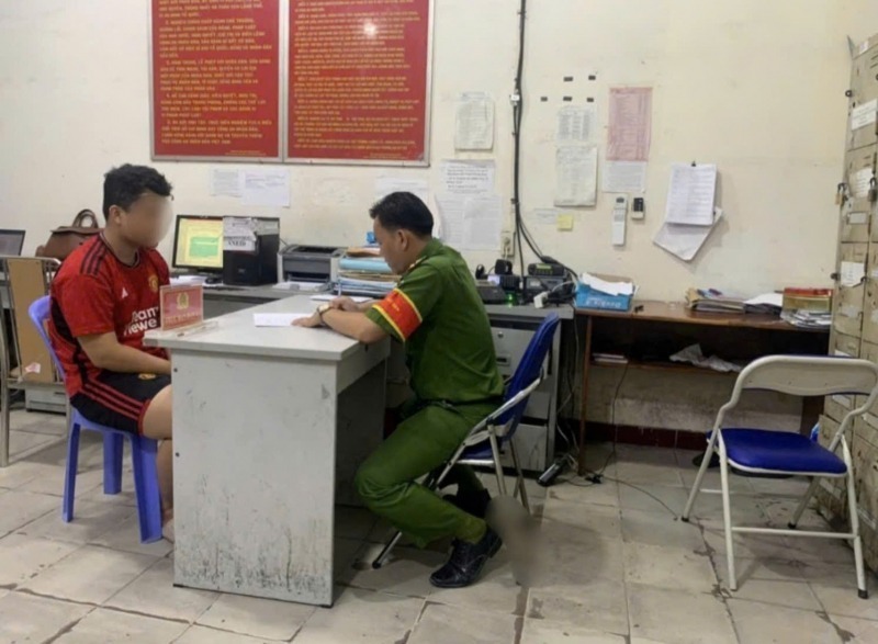 N.D.P.A tại Cơ quan Công an. Ảnh: Công an nhân dân