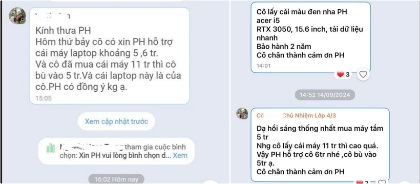 Thông tin mới nhất vụ cô giáo “dỗi” vì phụ huynh không hỗ trợ tiền mua laptop - 2