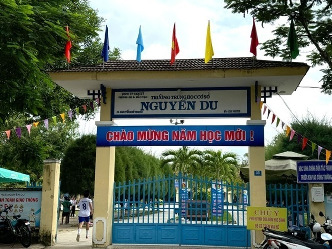 Trường THCS Nguyễn Du. Ảnh: Báo Tiền phong.