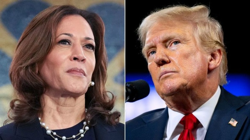 Ông Trump và bà Harris cạnh tranh khốc liệt ở bang Pennsylvania. Ảnh: CNN