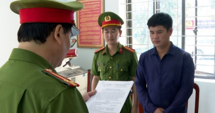 Đối tượng Nguyễn Văn Công bị PC03 Công an tỉnh Thái Bình khởi tố. (Ảnh: Công an Thái Bình)