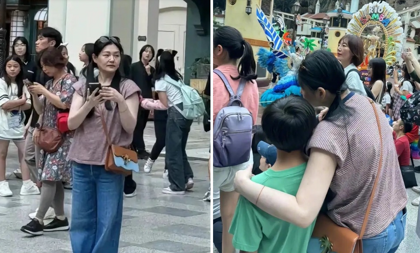 Từ Hy Viên xuống sắc thấy rõ qua ống kính của người qua đường.