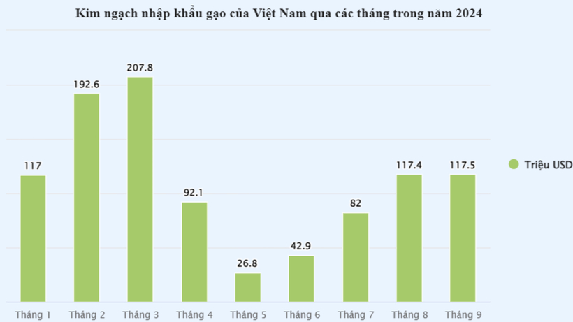 Lần đầu tiên trong lịch sử, Việt Nam chi 1 tỷ USD nhập khẩu gạo - 1