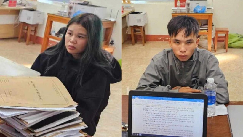 2 nghi phạm cướp tiệm vàng ở Đắk Lắk. Ảnh: Báo Giao thông
