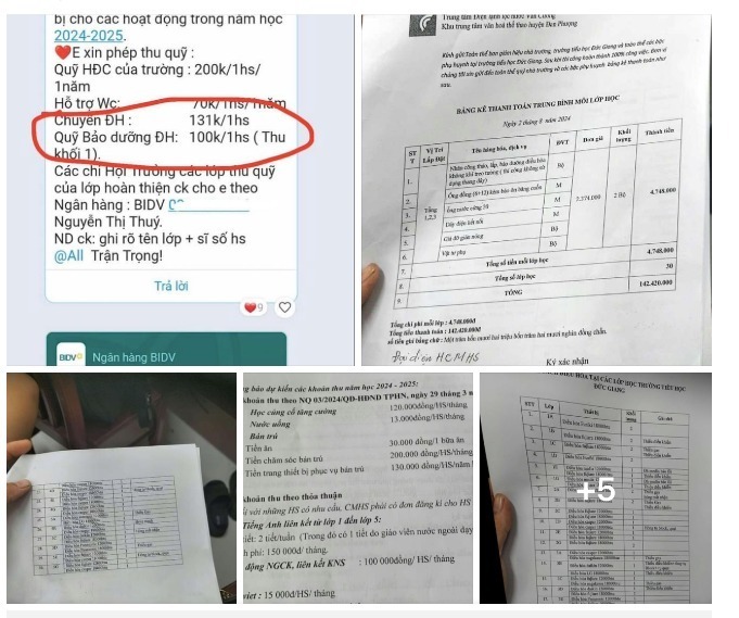 Ảnh chụp màn hình bài viết của phụ huynh. Ảnh: VietNamNet