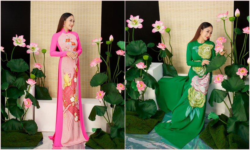 Bộ sưu tập áo dài mới là dự án tâm huyết của nhà thiết kế Minh Châu, đan xen giữa phom dáng truyền thống kết hợp cùng những kỹ thuật hiện đại.