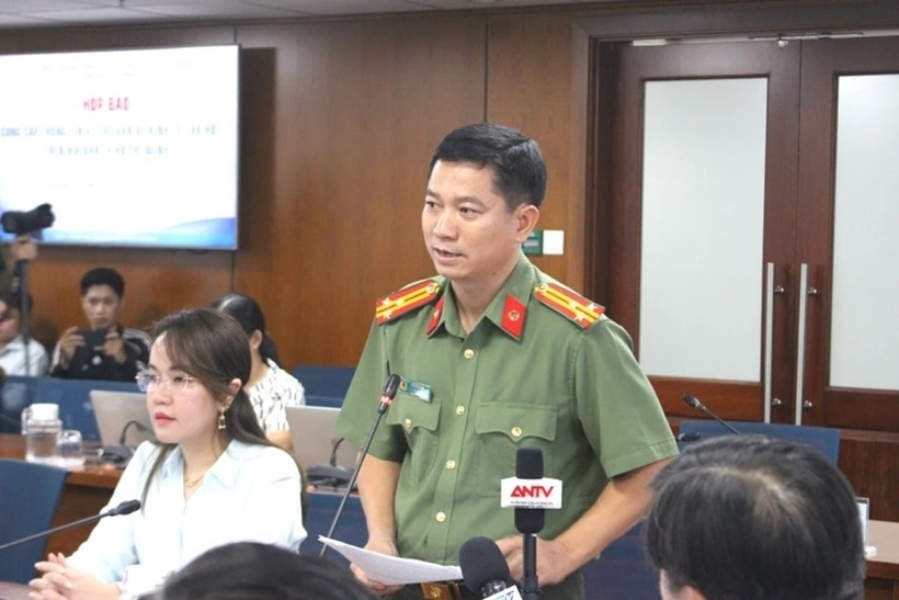 Thượng tá Lê Mạnh Hà, Phó Trưởng phòng Tham mưu, Công an TP.HCM. Ảnh: PLO.