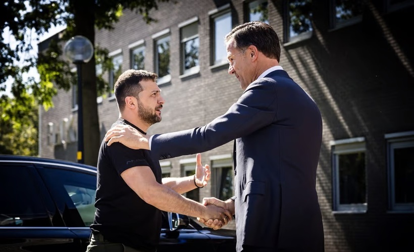 Tổng thống Ukraine Volodymyr Zelensky và Tổng thư ký NATO Mark Rutte. Ảnh: Getty