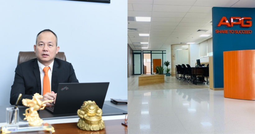 Chủ tịch HĐQT Chứng khoán APG Nguyễn Hồ Hưng (trái).