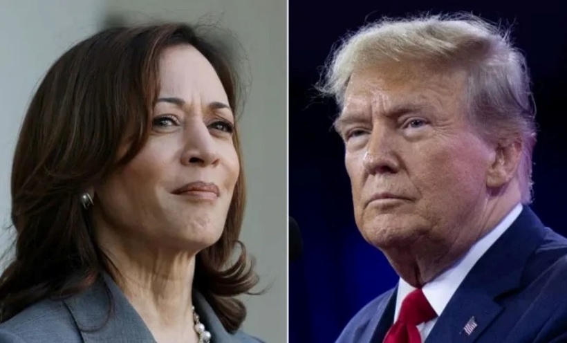 Phó Tổng thống Mỹ Kamala Harris và cựu Phó Tổng thống Mỹ Donald Trump. Ảnh: CNN