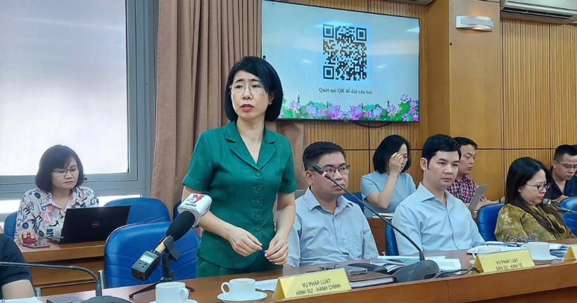 Bà Lê Vân Anh, Phó vụ trưởng Vụ pháp luật hình sự - hành chính, Bộ Tư pháp.