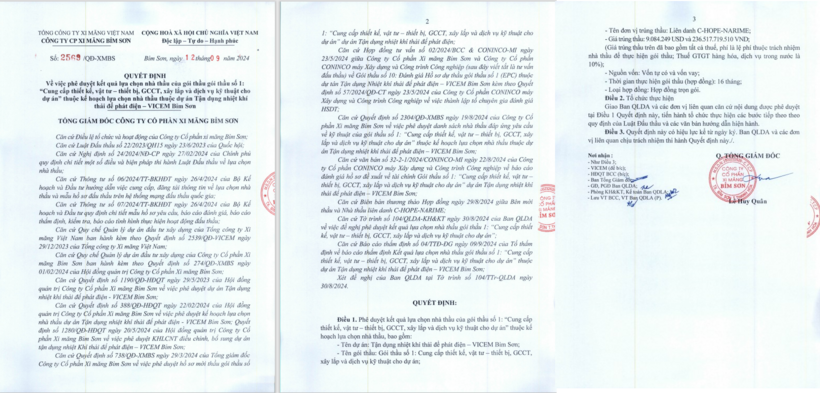 Liên danh C-Hope - Narime trúng thầu với giá là 9.084.249 USD và 236.517.719.510 đồng.