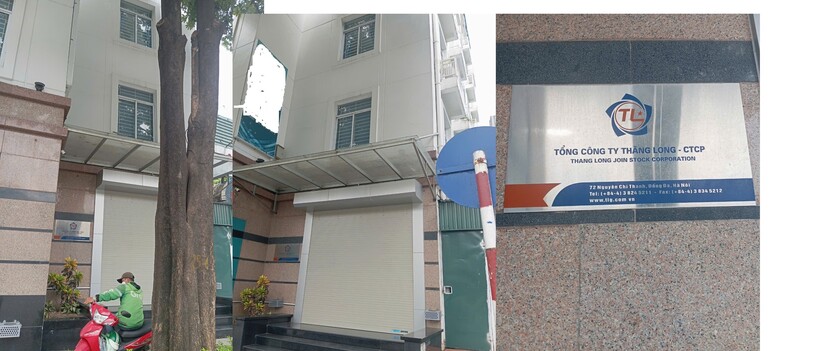 Địa chỉ trụ sở Tổng công ty Thăng Long tại số 72, đường Nguyễn Chí Thanh, phường Láng Thượng. Theo bảo vệ tòa nhà, hiện chỉ có biển tên, còn công ty đã chuyển đi từ lâu. Địa chỉ này giờ là nơi hoạt động của một bệnh viện. Ảnh: Thái Hà.