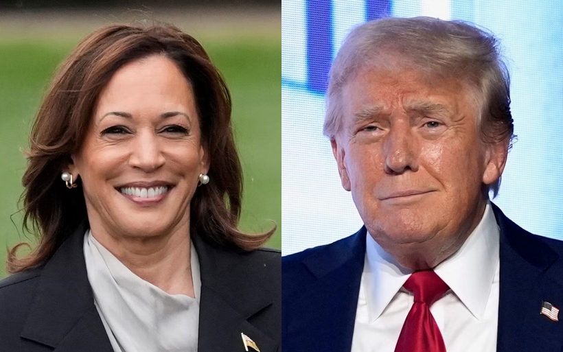 Phó Tổng thống Mỹ Kamala Harris và Cựu Tổng thống Mỹ Donald Trump. Ảnh: CNN