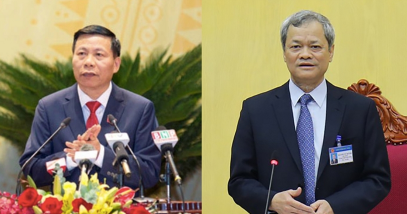 Ông Nguyễn Nhân Chiến, cựu Bí thư Bắc Ninh cùng Nguyễn Tử Quỳnh, cựu Chủ tịch UBND tỉnh Bắc Ninh.