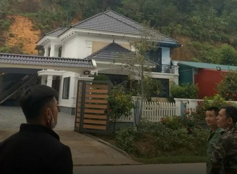 Hiện trường vụ sạt lở.