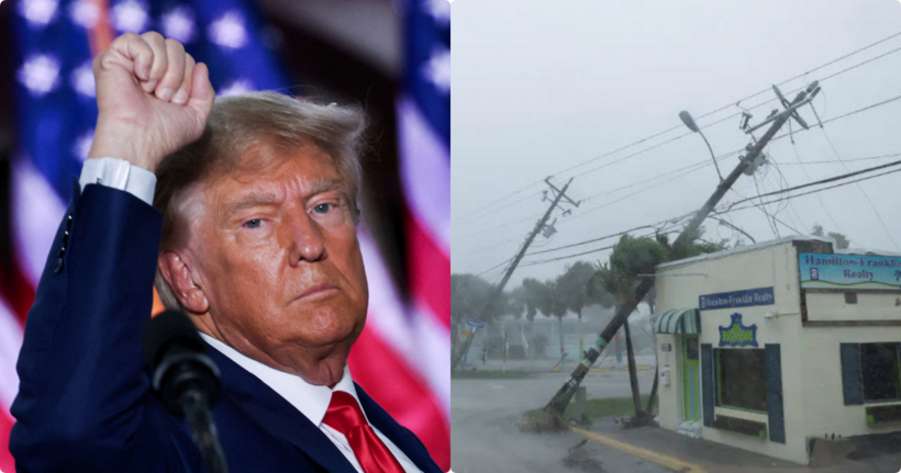 Ông Trump mời gần 300 người đến trú bão Milton tại dinh thự riêng ở Florida. Ảnh: Reuters