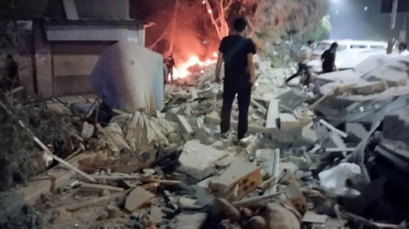 Địa điểm xảy ra cuộc không kích của Israe ở Syria. Ảnh: Getty