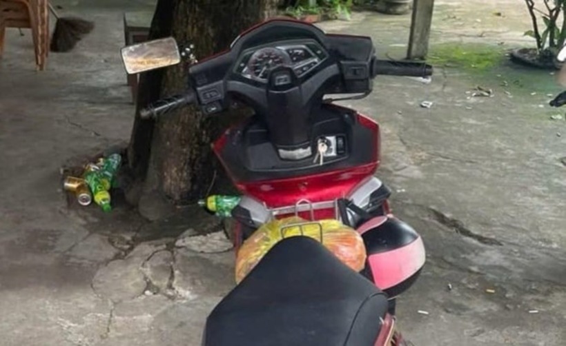 Chiếc xe môtô bị trộm đã được thu hồi. Ảnh: Lao Động