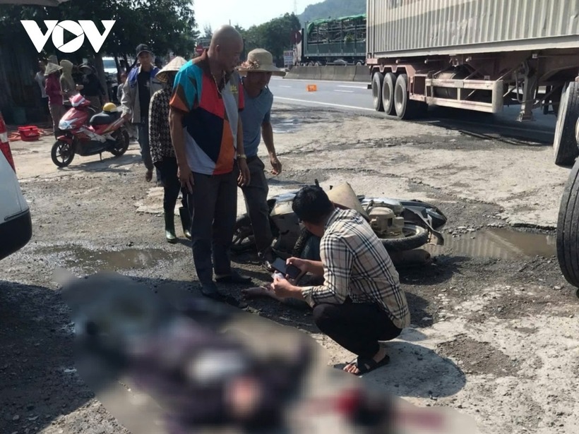 Hiện trường xảy ra vụ tai nạn. Ảnh: VOV.