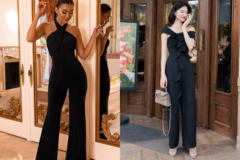 Jumpsuit màu đen là sự kết hợp hoàn hảo giữa vẻ đẹp thanh lịch và cá tính.
