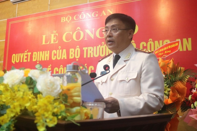 Đại tá Nguyễn Thanh Liêm phát biểu nhận nhiệm vụ. Ảnh: VOV