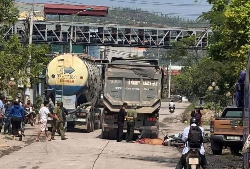 Hiện trường xảy ra vụ tai nạn. Ảnh: Báo Giao thông.