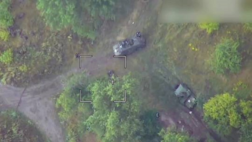 Xe quân sự của Ukraine tại vùng Kursk. Ảnh: Sputnik