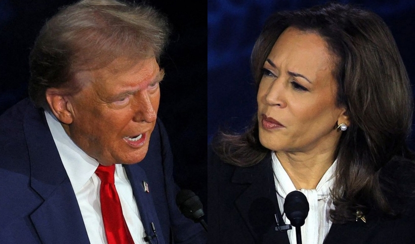 Cựu Tổng thống Mỹ Donald Trump và Phó Tổng thống Mỹ Kamala Harris. Ảnh: CNN