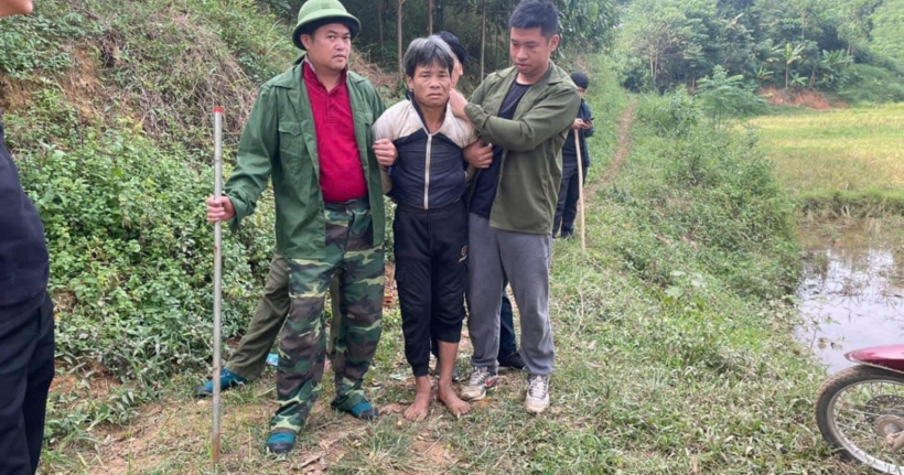 Lục Văn Đông bị bắt giữ sau nhiều ngày bỏ trốn. (Ảnh: Công an huyện Yên Bình)