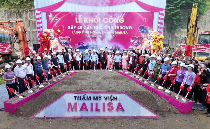 Lễ khởi công dự án 40 căn nhà tình thương tại Cao Bằng diễn ra thành công