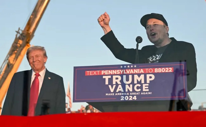 Tỷ phú Elon Musk xuất hiện tại một cuộc vận động tranh cử của ông Donald Trump tại Butler, Pennsylvania ngày 5/10. Ảnh: Reuters
