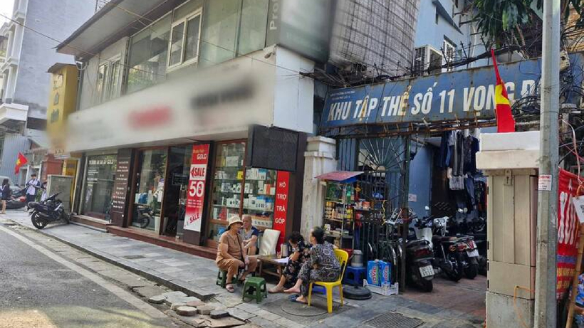 Khu nhà tập thể Vọng Đức nằm ở trung tâm quận Hoàn Kiếm, Hà Nội. Ảnh: Lao động