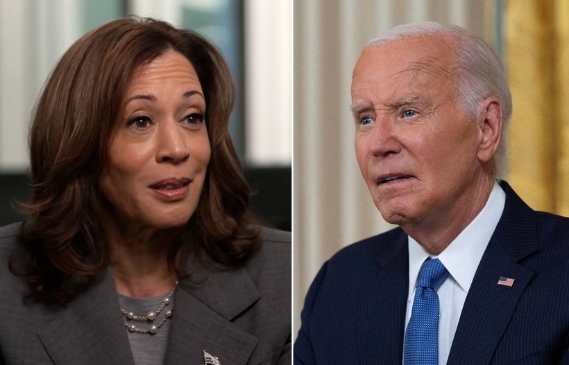 Tổng thống Mỹ Joe Biden (phải) và Phó Tổng thống Kamala Harris. Ảnh: CNN