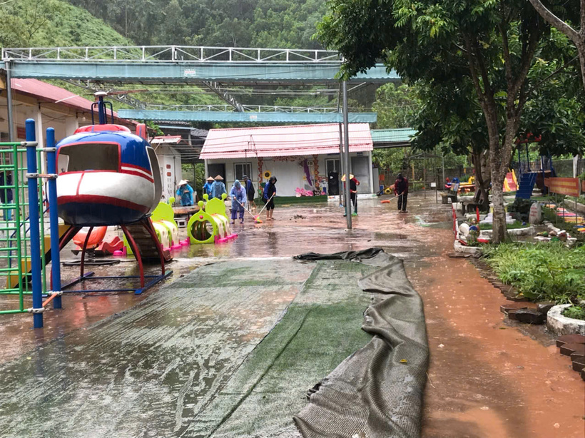 Trường mầm non Lâm Sơn sau trận bão lũ vừa qua