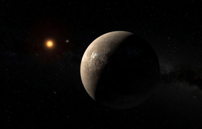 Ảnh mô phỏng hành tinh Proxima B của Cận Tinh. Ảnh: Reuters