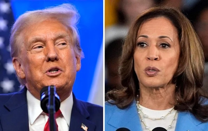 Cựu Tổng thống Mỹ Donald Trump và Phó Tổng thống Mỹ Kamala Harris. Ảnh: CNN