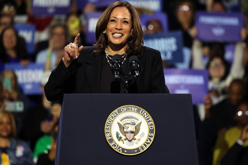 Phó Tổng thống Mỹ Kamala Harris đnag mất dẫn ưu thế. Ảnh minh họa