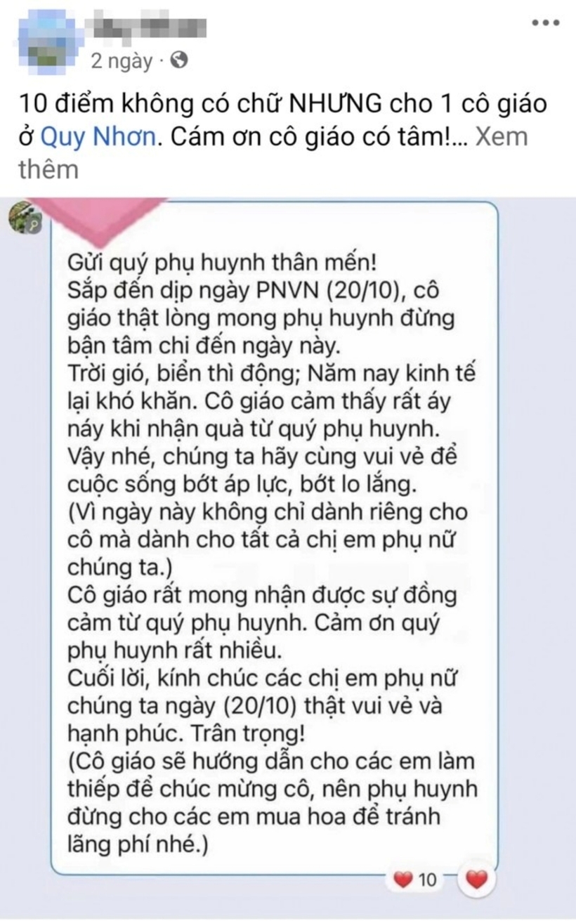 Đoạn tin nhắn gây xôn xao dư luận những ngày qua. Ảnh: Tiền Phong