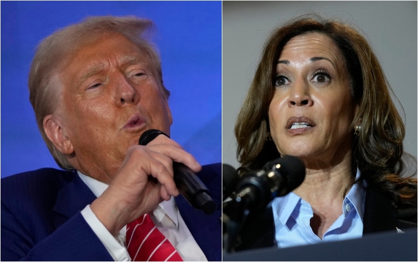 Ông Donald Trump đang dẫn trước bà Kamala Harris ở cả 7 bang chiến địa. Ảnh minh họa