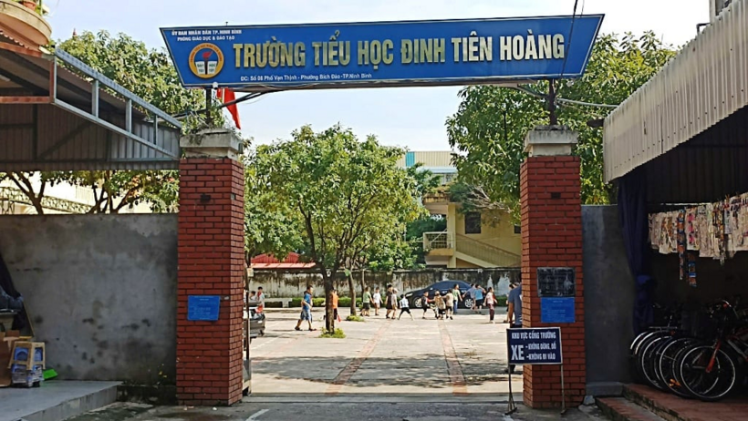Trường Tiểu học Đinh Tiên Hoàng nơi cô V. công tác. Ảnh: VietNamNet