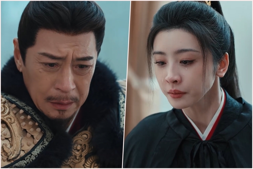 Hoàng thượng và Ân Lạc Mai đau lòng khi thấy thi thể được cho là của Mộ Dung Cảnh Hòa.