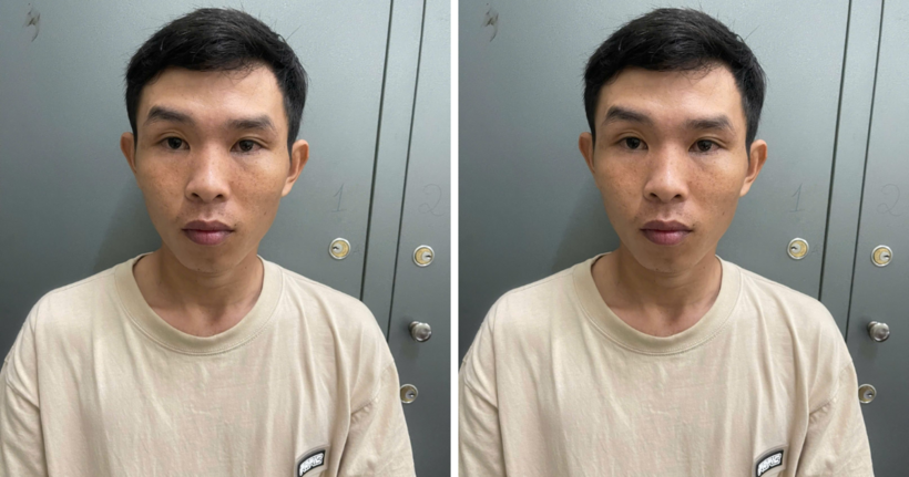 Nguyễn Minh Phúc tại cơ quan công an.
