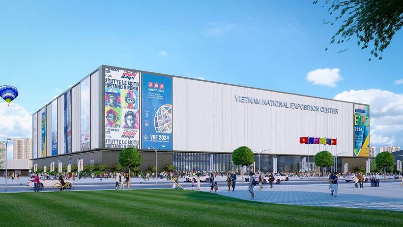 Trung tâm triển lãm khối A quy mô 5 tầng, tổng diện tích mặt sàn 80.000m2, sẽ là nơi tổ chức các sự kiện triển lãm diễn ra thường xuyên, quy mô nhỏ hơn